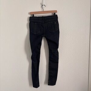 Rag & Bone Women's Size 26 Blue Denim/Black 100% Leather Combo Skinny Jean